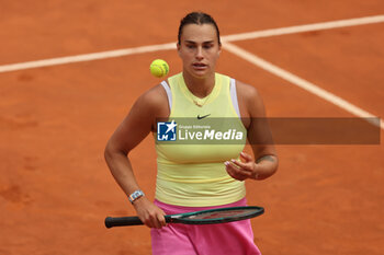 2024-05-15 - Rome, Italy 15.05.2024: Aryna Sabalenka VS Jelena Ostapenko (LAT) during Internazionali BNL 2024 women's WTA1000 Open tennis tournament in Rome at Grand Stand Arena . - INTERNAZIONALI BNL D'ITALIA - INTERNATIONALS - TENNIS