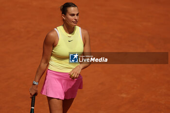 2024-05-15 - Rome, Italy 15.05.2024: Aryna Sabalenka VS Jelena Ostapenko (LAT) during Internazionali BNL 2024 women's WTA1000 Open tennis tournament in Rome at Grand Stand Arena . - INTERNAZIONALI BNL D'ITALIA - INTERNATIONALS - TENNIS