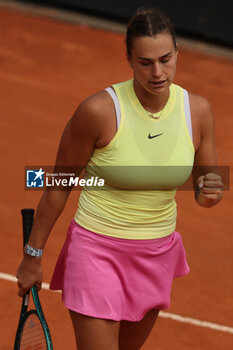 2024-05-15 - Rome, Italy 15.05.2024: Aryna Sabalenka VS Jelena Ostapenko (LAT) during Internazionali BNL 2024 women's WTA1000 Open tennis tournament in Rome at Grand Stand Arena . - INTERNAZIONALI BNL D'ITALIA - INTERNATIONALS - TENNIS