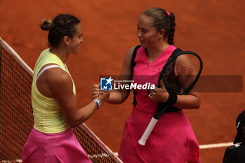 2024-05-15 - Rome, Italy 15.05.2024: Aryna Sabalenka VS Jelena Ostapenko (LAT) during Internazionali BNL 2024 women's WTA1000 Open tennis tournament in Rome at Grand Stand Arena . - INTERNAZIONALI BNL D'ITALIA - INTERNATIONALS - TENNIS