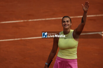 2024-05-15 - Rome, Italy 15.05.2024: Aryna Sabalenka VS Jelena Ostapenko (LAT) during Internazionali BNL 2024 women's WTA1000 Open tennis tournament in Rome at Grand Stand Arena . - INTERNAZIONALI BNL D'ITALIA - INTERNATIONALS - TENNIS