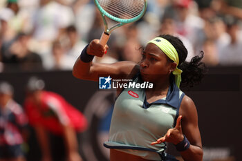 2024-05-15 - Rome, Italy 15.05.2024 : Coco Gauff (USA) during Internazionali BNL 2024 Women’s WTA 1000 Open tennis tournament in Rome at Grand Stand Arena . - INTERNAZIONALI BNL D'ITALIA - INTERNATIONALS - TENNIS