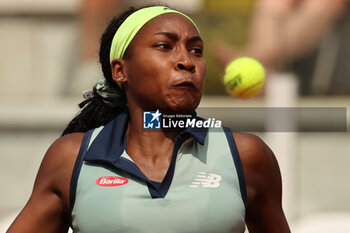 2024-05-15 - Rome, Italy 15.05.2024 : Coco Gauff (USA) during Internazionali BNL 2024 Women’s WTA 1000 Open tennis tournament in Rome at Grand Stand Arena . - INTERNAZIONALI BNL D'ITALIA - INTERNATIONALS - TENNIS