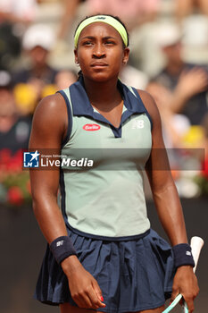 2024-05-15 - Rome, Italy 15.05.2024 : Coco Gauff (USA) during Internazionali BNL 2024 Women’s WTA 1000 Open tennis tournament in Rome at Grand Stand Arena . - INTERNAZIONALI BNL D'ITALIA - INTERNATIONALS - TENNIS