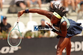 2024-05-15 - Rome, Italy 15.05.2024 : Coco Gauff (USA) during Internazionali BNL 2024 Women’s WTA 1000 Open tennis tournament in Rome at Grand Stand Arena . - INTERNAZIONALI BNL D'ITALIA - INTERNATIONALS - TENNIS