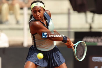 2024-05-15 - Rome, Italy 15.05.2024 : Coco Gauff (USA) during Internazionali BNL 2024 Women’s WTA 1000 Open tennis tournament in Rome at Grand Stand Arena . - INTERNAZIONALI BNL D'ITALIA - INTERNATIONALS - TENNIS