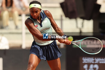 2024-05-15 - Rome, Italy 15.05.2024 : Coco Gauff (USA) during Internazionali BNL 2024 Women’s WTA 1000 Open tennis tournament in Rome at Grand Stand Arena . - INTERNAZIONALI BNL D'ITALIA - INTERNATIONALS - TENNIS