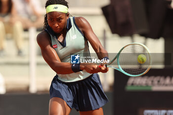 2024-05-15 - Rome, Italy 15.05.2024 : Coco Gauff (USA) during Internazionali BNL 2024 Women’s WTA 1000 Open tennis tournament in Rome at Grand Stand Arena . - INTERNAZIONALI BNL D'ITALIA - INTERNATIONALS - TENNIS