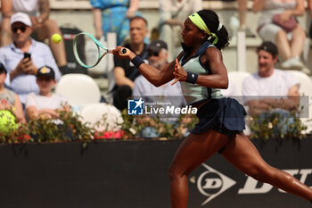 2024-05-15 - Rome, Italy 15.05.2024 : Coco Gauff (USA) during Internazionali BNL 2024 Women’s WTA 1000 Open tennis tournament in Rome at Grand Stand Arena . - INTERNAZIONALI BNL D'ITALIA - INTERNATIONALS - TENNIS