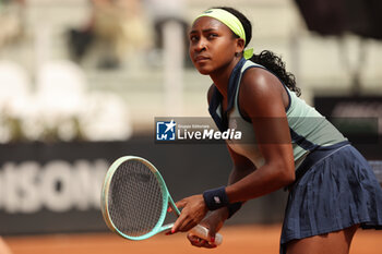 2024-05-15 - Rome, Italy 15.05.2024 : Coco Gauff (USA) during Internazionali BNL 2024 Women’s WTA 1000 Open tennis tournament in Rome at Grand Stand Arena . - INTERNAZIONALI BNL D'ITALIA - INTERNATIONALS - TENNIS