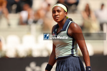 2024-05-15 - Rome, Italy 15.05.2024 : Coco Gauff (USA) during Internazionali BNL 2024 Women’s WTA 1000 Open tennis tournament in Rome at Grand Stand Arena . - INTERNAZIONALI BNL D'ITALIA - INTERNATIONALS - TENNIS