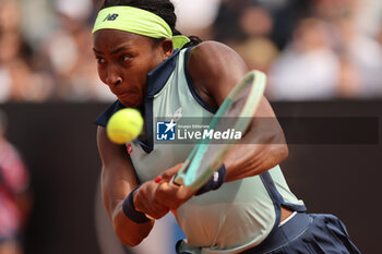 2024-05-15 - Rome, Italy 15.05.2024 : Coco Gauff (USA) during Internazionali BNL 2024 Women’s WTA 1000 Open tennis tournament in Rome at Grand Stand Arena . - INTERNAZIONALI BNL D'ITALIA - INTERNATIONALS - TENNIS