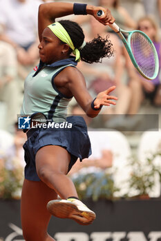 2024-05-15 - Rome, Italy 15.05.2024 : Coco Gauff (USA) during Internazionali BNL 2024 Women’s WTA 1000 Open tennis tournament in Rome at Grand Stand Arena . - INTERNAZIONALI BNL D'ITALIA - INTERNATIONALS - TENNIS