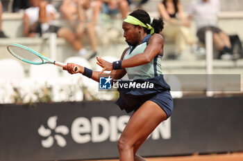 2024-05-15 - Rome, Italy 15.05.2024 : Coco Gauff (USA) during Internazionali BNL 2024 Women’s WTA 1000 Open tennis tournament in Rome at Grand Stand Arena . - INTERNAZIONALI BNL D'ITALIA - INTERNATIONALS - TENNIS