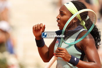 2024-05-15 - Rome, Italy 15.05.2024 : Coco Gauff (USA) during Internazionali BNL 2024 Women’s WTA 1000 Open tennis tournament in Rome at Grand Stand Arena . - INTERNAZIONALI BNL D'ITALIA - INTERNATIONALS - TENNIS