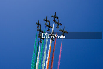 2024-05-17 - Passage of the Frecce Tricolori over the Centrale of the Foro Italico Master 1000 Internazionali BNL D'Italia tournament at Foro Italico on May 17, 2024
Fabrizio Corradetti / LiveMedia - INTERNAZIONALI BNL D'ITALIA - INTERNATIONALS - TENNIS