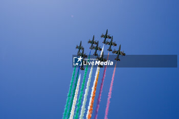 2024-05-17 - Passage of the Frecce Tricolori over the Centrale of the Foro Italico Master 1000 Internazionali BNL D'Italia tournament at Foro Italico on May 17, 2024
Fabrizio Corradetti / LiveMedia - INTERNAZIONALI BNL D'ITALIA - INTERNATIONALS - TENNIS