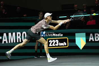 2024-02-17 - Jannik Sinner of Italy against Milos Raonic of Canada, quarter-final during the ABN Amro Open 2024, ATP 500 tennis tournament on February 16, 2024 in Rotterdam, Netherlands - TENNIS - ABN AMRO OPEN 2024 - INTERNATIONALS - TENNIS