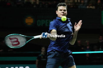 2024-02-17 - Milos Raonic of Canada against Jannik Sinner of Italy, quarter-final during the ABN Amro Open 2024, ATP 500 tennis tournament on February 16, 2024 in Rotterdam, Netherlands - TENNIS - ABN AMRO OPEN 2024 - INTERNATIONALS - TENNIS