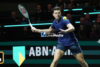 2024-02-17 - Milos Raonic of Canada against Jannik Sinner of Italy, quarter-final during the ABN Amro Open 2024, ATP 500 tennis tournament on February 16, 2024 in Rotterdam, Netherlands - TENNIS - ABN AMRO OPEN 2024 - INTERNATIONALS - TENNIS