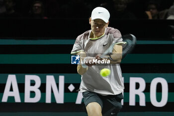 2024-02-17 - Jannik Sinner of Italy against Milos Raonic of Canada, quarter-final during the ABN Amro Open 2024, ATP 500 tennis tournament on February 16, 2024 in Rotterdam, Netherlands - TENNIS - ABN AMRO OPEN 2024 - INTERNATIONALS - TENNIS