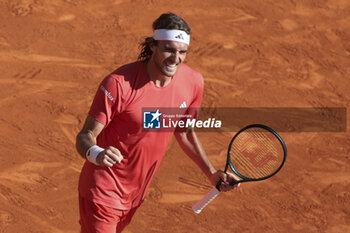 2024-04-11 - Stefanos Tsitsipas of Greece celebrates his victory over Alexander Zverev of Germany during day 5 of the Rolex Monte-Carlo 2024, ATP Masters 1000 tennis event on April 11, 2024 at Monte-Carlo Country Club in Roquebrune Cap Martin, France - TENNIS - ROLEX MONTE-CARLO MASTERS 2024 - 11/04 - INTERNATIONALS - TENNIS