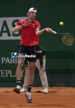 2024-04-11 - Ugo Humbert of France during day 5 of the Rolex Monte-Carlo 2024, ATP Masters 1000 tennis event on April 11, 2024 at Monte-Carlo Country Club in Roquebrune Cap Martin, France - TENNIS - ROLEX MONTE-CARLO MASTERS 2024 - 11/04 - INTERNATIONALS - TENNIS