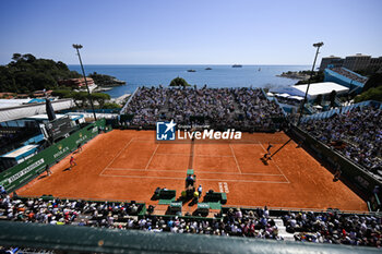 2024-04-11 - General atmosphere ambiance view or ambience illustration of Court des Princes during the Rolex Monte-Carlo ATP Masters 1000 tennis on April 11, 2024 at Monte Carlo Country Club in Roquebrune Cap Martin, France near Monaco. Photo Victor Joly / DPPI - TENNIS - ROLEX MONTE CARLO MASTERS 2024 - 11/04 - INTERNATIONALS - TENNIS