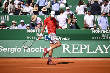 2024-04-11 - Novak Djokovic during the Rolex Monte-Carlo ATP Masters 1000 tennis on April 11, 2024 at Monte Carlo Country Club in Roquebrune Cap Martin, France near Monaco. Photo Victor Joly / DPPI - TENNIS - ROLEX MONTE CARLO MASTERS 2024 - 11/04 - INTERNATIONALS - TENNIS