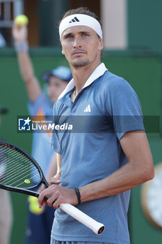 2024-04-12 - Alexander Sascha Zverev of Germany during day 6 of the Rolex Monte-Carlo 2024, ATP Masters 1000 tennis event on April 12, 2024 at Monte-Carlo Country Club near Monaco in Roquebrune Cap Martin, France - TENNIS - ROLEX MONTE CARLO MASTERS 2024 - 12/04 - INTERNATIONALS - TENNIS
