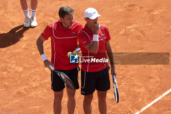 2024-04-12 - Nicolas Mahut and Edouard Roger-Vasselin of France during day 6 of the Rolex Monte-Carlo 2024, ATP Masters 1000 tennis event on April 12, 2024 at Monte-Carlo Country Club near Monaco in Roquebrune Cap Martin, France - TENNIS - ROLEX MONTE CARLO MASTERS 2024 - 12/04 - INTERNATIONALS - TENNIS