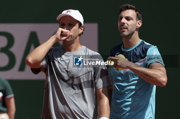 2024-04-12 - Horacio Zeballos of Argentina and Marcel Granollers of Spain during day 6 of the Rolex Monte-Carlo 2024, ATP Masters 1000 tennis event on April 12, 2024 at Monte-Carlo Country Club near Monaco in Roquebrune Cap Martin, France - TENNIS - ROLEX MONTE CARLO MASTERS 2024 - 12/04 - INTERNATIONALS - TENNIS