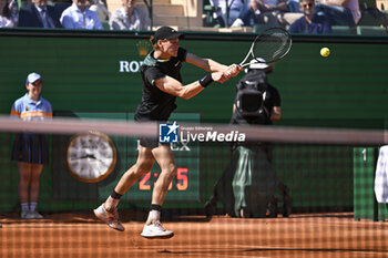 2024-04-12 - Jannik Sinner during the Rolex Monte-Carlo ATP Masters 1000 tennis on April 12, 2024 at Monte Carlo Country Club in Roquebrune Cap Martin, France near Monaco. Photo Victor Joly / DPPI - TENNIS - ROLEX MONTE CARLO MASTERS 2024 - 12/04 - INTERNATIONALS - TENNIS