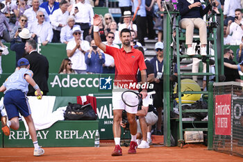 2024-04-12 - Novak Djokovic during the Rolex Monte-Carlo ATP Masters 1000 tennis on April 12, 2024 at Monte Carlo Country Club in Roquebrune Cap Martin, France near Monaco. Photo Victor Joly / DPPI - TENNIS - ROLEX MONTE CARLO MASTERS 2024 - 12/04 - INTERNATIONALS - TENNIS