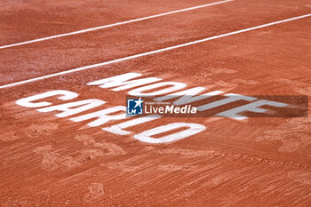 2024-04-12 - Illustration view with the logo during the Rolex Monte-Carlo ATP Masters 1000 tennis on April 12, 2024 at Monte Carlo Country Club in Roquebrune Cap Martin, France near Monaco. Photo Victor Joly / DPPI - TENNIS - ROLEX MONTE CARLO MASTERS 2024 - 12/04 - INTERNATIONALS - TENNIS