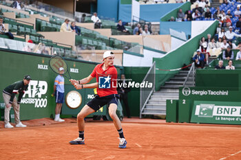 2024-04-12 - Ugo Humbert during the Rolex Monte-Carlo ATP Masters 1000 tennis on April 12, 2024 at Monte Carlo Country Club in Roquebrune Cap Martin, France near Monaco. Photo Victor Joly / DPPI - TENNIS - ROLEX MONTE CARLO MASTERS 2024 - 12/04 - INTERNATIONALS - TENNIS
