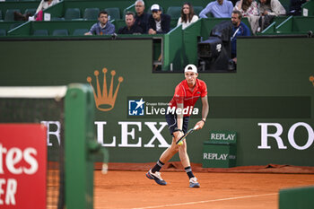 2024-04-12 - Ugo Humbert during the Rolex Monte-Carlo ATP Masters 1000 tennis on April 12, 2024 at Monte Carlo Country Club in Roquebrune Cap Martin, France near Monaco. Photo Victor Joly / DPPI - TENNIS - ROLEX MONTE CARLO MASTERS 2024 - 12/04 - INTERNATIONALS - TENNIS