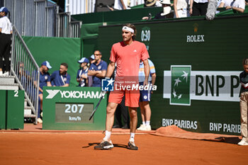 2024-04-13 - Stefanos Tsitsipas during the Rolex Monte-Carlo ATP Masters 1000 tennis on April 13, 2024 at Monte Carlo Country Club in Roquebrune Cap Martin, France near Monaco. Photo Victor Joly / DPPI - TENNIS - ROLEX MONTE CARLO MASTERS 2024 - 13/04 - INTERNATIONALS - TENNIS