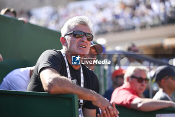 2024-04-13 - Apostolos father and coach of Stefanos Tsitsipas during the Rolex Monte-Carlo ATP Masters 1000 tennis on April 13, 2024 at Monte Carlo Country Club in Roquebrune Cap Martin, France near Monaco. Photo Victor Joly / DPPI - TENNIS - ROLEX MONTE CARLO MASTERS 2024 - 13/04 - INTERNATIONALS - TENNIS