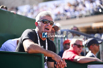 2024-04-13 - Apostolos father and coach of Stefanos Tsitsipas during the Rolex Monte-Carlo ATP Masters 1000 tennis on April 13, 2024 at Monte Carlo Country Club in Roquebrune Cap Martin, France near Monaco. Photo Victor Joly / DPPI - TENNIS - ROLEX MONTE CARLO MASTERS 2024 - 13/04 - INTERNATIONALS - TENNIS