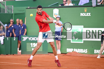 2024-04-13 - Novak Djokovic during the Rolex Monte-Carlo ATP Masters 1000 tennis on April 13, 2024 at Monte Carlo Country Club in Roquebrune Cap Martin, France near Monaco. Photo Victor Joly / DPPI - TENNIS - ROLEX MONTE CARLO MASTERS 2024 - 13/04 - INTERNATIONALS - TENNIS