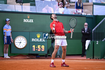 2024-04-13 - Novak Djokovic during the Rolex Monte-Carlo ATP Masters 1000 tennis on April 13, 2024 at Monte Carlo Country Club in Roquebrune Cap Martin, France near Monaco. Photo Victor Joly / DPPI - TENNIS - ROLEX MONTE CARLO MASTERS 2024 - 13/04 - INTERNATIONALS - TENNIS