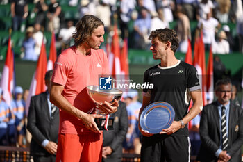 2024-04-14 - Stefanos Tsitsipas during the Rolex Monte-Carlo final ATP Masters 1000 tennis on April 14, 2024 at Monte Carlo Country Club in Roquebrune Cap Martin, France near Monaco. Photo Victor Joly / DPPI - TENNIS - ROLEX MONTE CARLO MASTERS 2024 - 14/04 - INTERNATIONALS - TENNIS