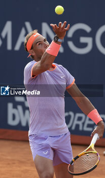 2024-04-16 - Rafael Nadal of Spain during his first round match against Flavio Cobelli of Italy on day 2 of the Barcelona Open Banc Sabadell, ATP 500 tennis tournament at Real Club de Tenis Barcelona on April 16, 2024 in Barcelona, Spain - TENNIS - BARCELONA OPEN BANC SABADELL 2024 - INTERNATIONALS - TENNIS