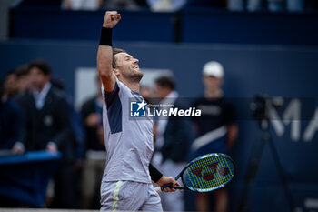 2024-04-21 - Casper Ruud (Norway) celebrate his victory against Stefanos Tsitsipas (Greece) in the final ATP 500 Barcelona Open Banc Sabadell 2024 match at Real Club de Tenis de Barcelona, in Barcelona, Spain on April 21, 2024. Photo by Felipe Mondino - ATP 500 BARCELONA OPEN BANC SABADELL 2024 FINAL - STEFANOS TSITSIPAS (GRE) VS CASPER RUUD (NOR) - INTERNATIONALS - TENNIS