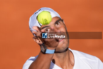 2024-04-23 - Rafael Nadal of Spain practices during the Mutua Madrid Open 2024, ATP Masters 1000 and WTA 1000, tennis tournament on April 23, 2024 at Caja Magica in Madrid, Spain - TENNIS - MUTUA MADRID OPEN 2024 - INTERNATIONALS - TENNIS
