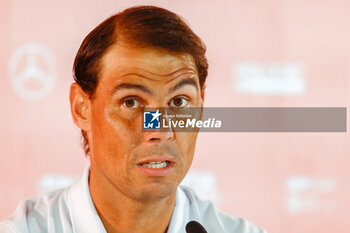 24/04/2024 - Rafael Nadal of Spain at press conference during the Mutua Madrid Open 2024, ATP Masters 1000 and WTA 1000, tennis tournament on April 24, 2024 at Caja Magica in Madrid, Spain - TENNIS - MUTUA MADRID OPEN 2024 - INTERNAZIONALI - TENNIS