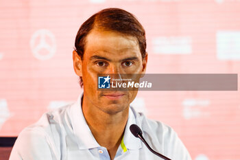 2024-04-24 - Rafael Nadal of Spain at press conference during the Mutua Madrid Open 2024, ATP Masters 1000 and WTA 1000, tennis tournament on April 24, 2024 at Caja Magica in Madrid, Spain - TENNIS - MUTUA MADRID OPEN 2024 - INTERNATIONALS - TENNIS