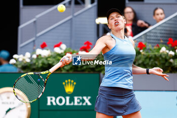 24/04/2024 - Caroline Wozniacki of Denmark in action against Sara Errani of Italy during the Mutua Madrid Open 2024, ATP Masters 1000 and WTA 1000, tennis tournament on April 24, 2024 at Caja Magica in Madrid, Spain - TENNIS - MUTUA MADRID OPEN 2024 - INTERNAZIONALI - TENNIS