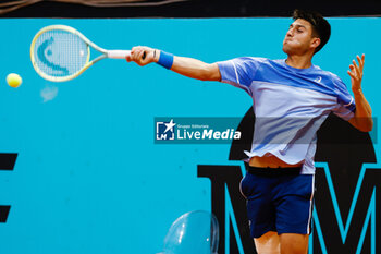 24/04/2024 - Pablo Llamas Ruiz of Spain in action against Lukas Klein of Slovakia during the Mutua Madrid Open 2024, ATP Masters 1000 and WTA 1000, tennis tournament on April 24, 2024 at Caja Magica in Madrid, Spain - TENNIS - MUTUA MADRID OPEN 2024 - INTERNAZIONALI - TENNIS